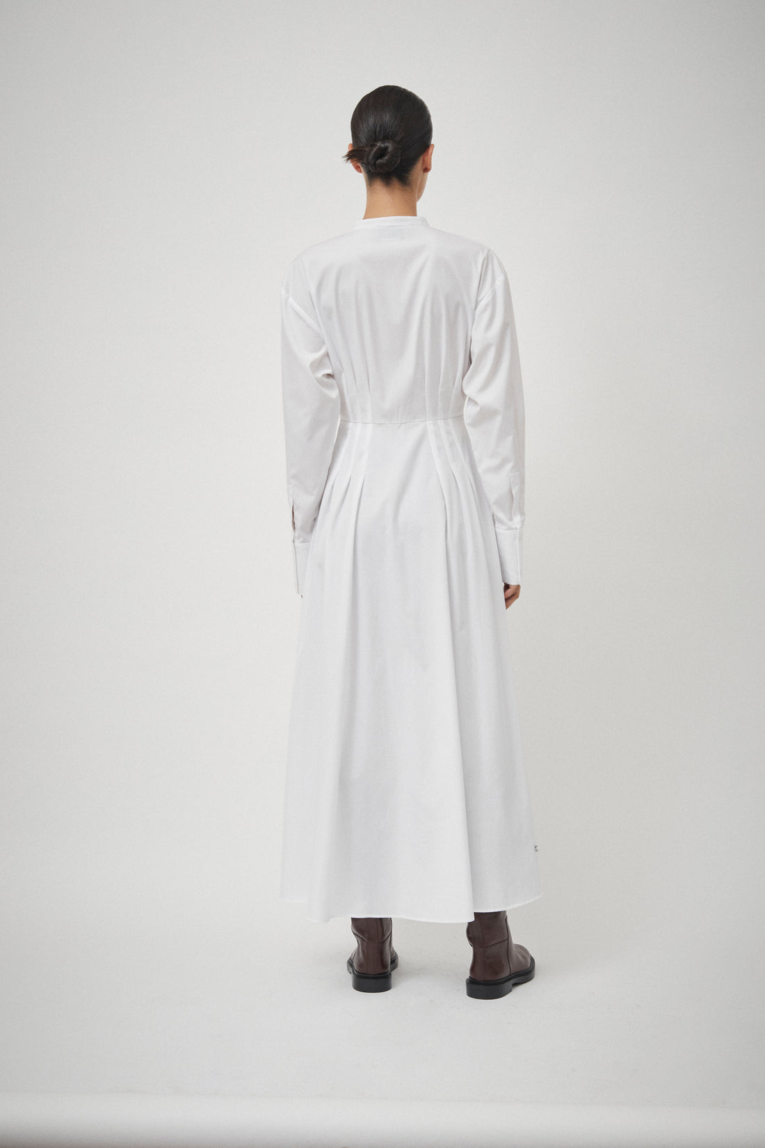 Cotton Pleat Detail Dress