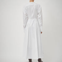 Cotton Pleat Detail Dress