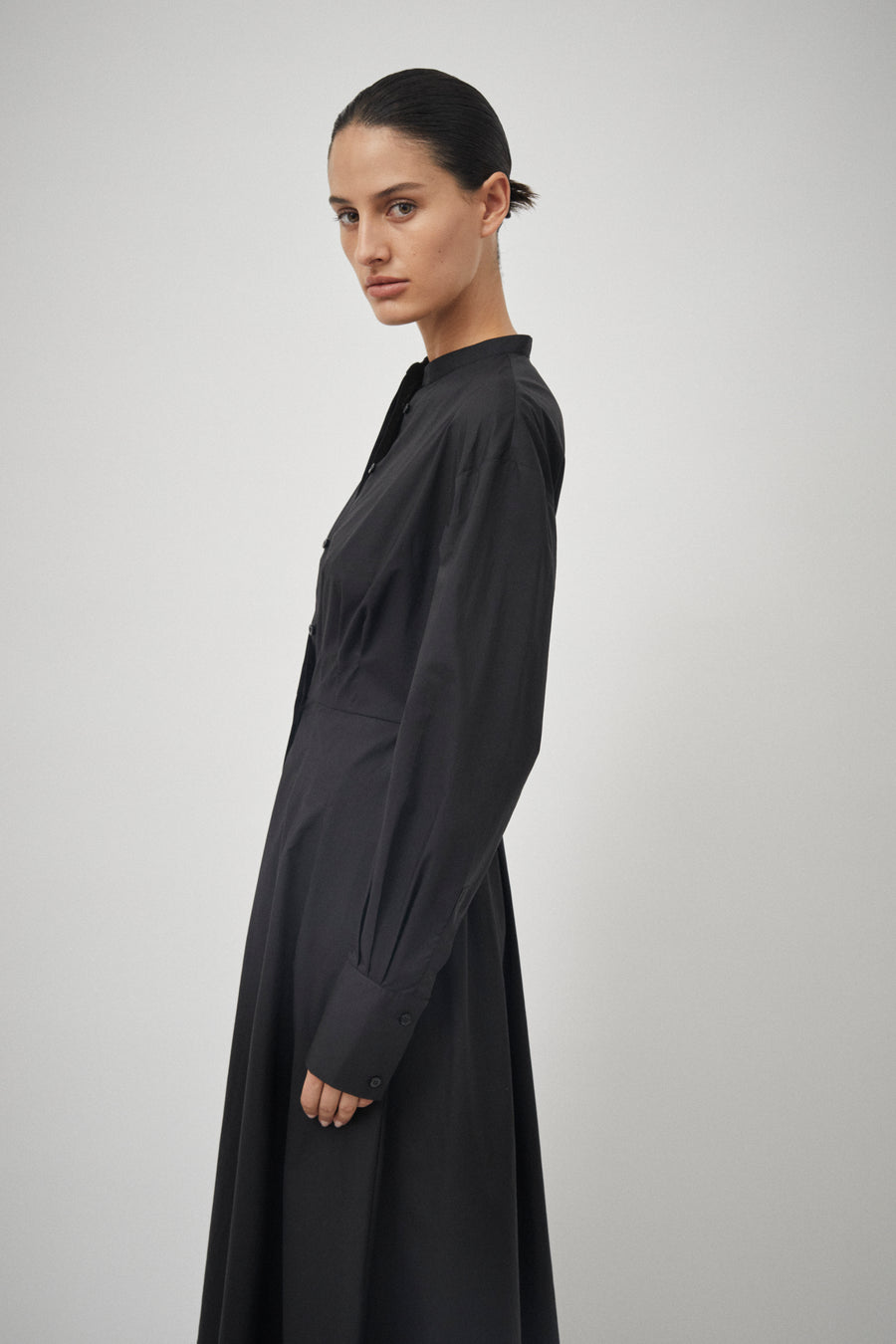 Cotton Pleat Detail Dress