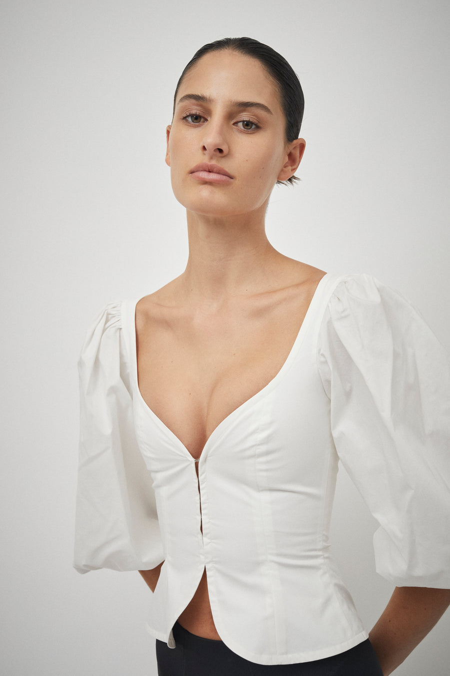 Cotton Puff Sleeve Top