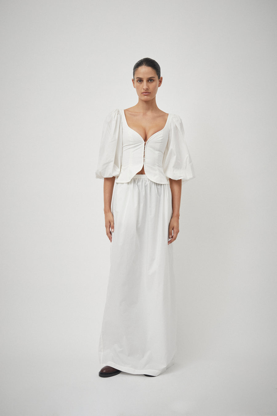 Cotton Elastic Waist Skirt