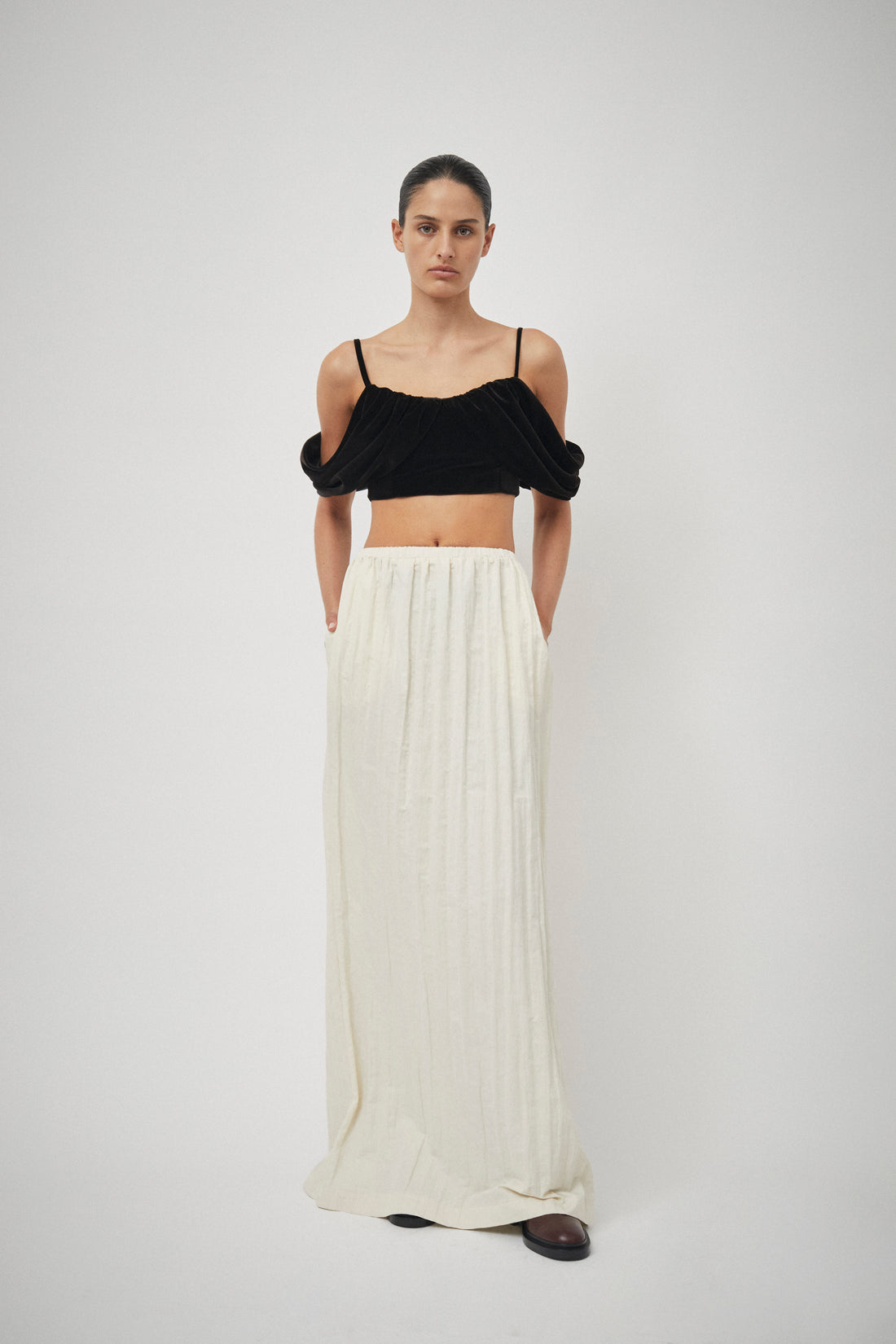 Velvet Drape Detail Crop