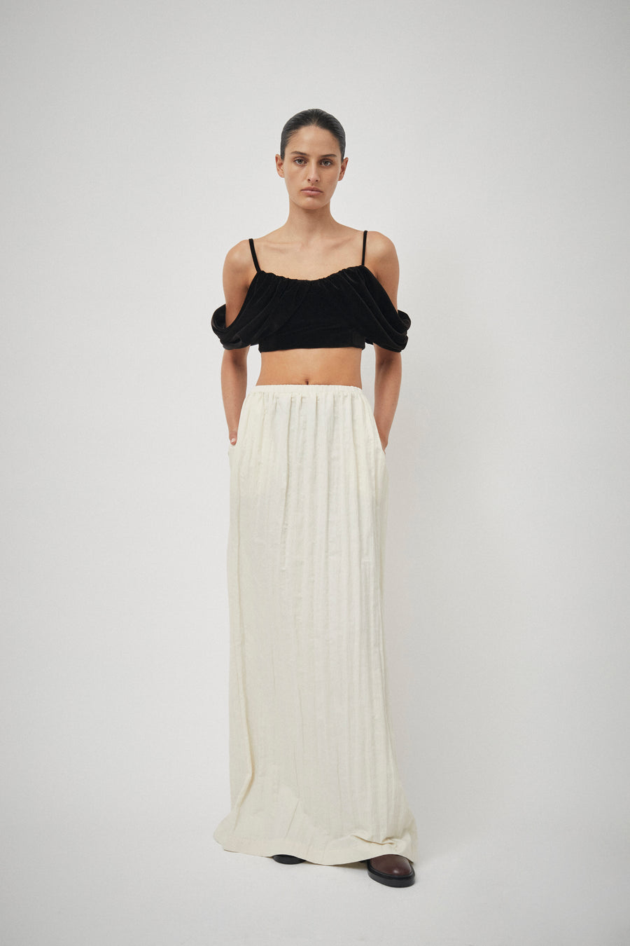 Velvet Drape Detail Crop