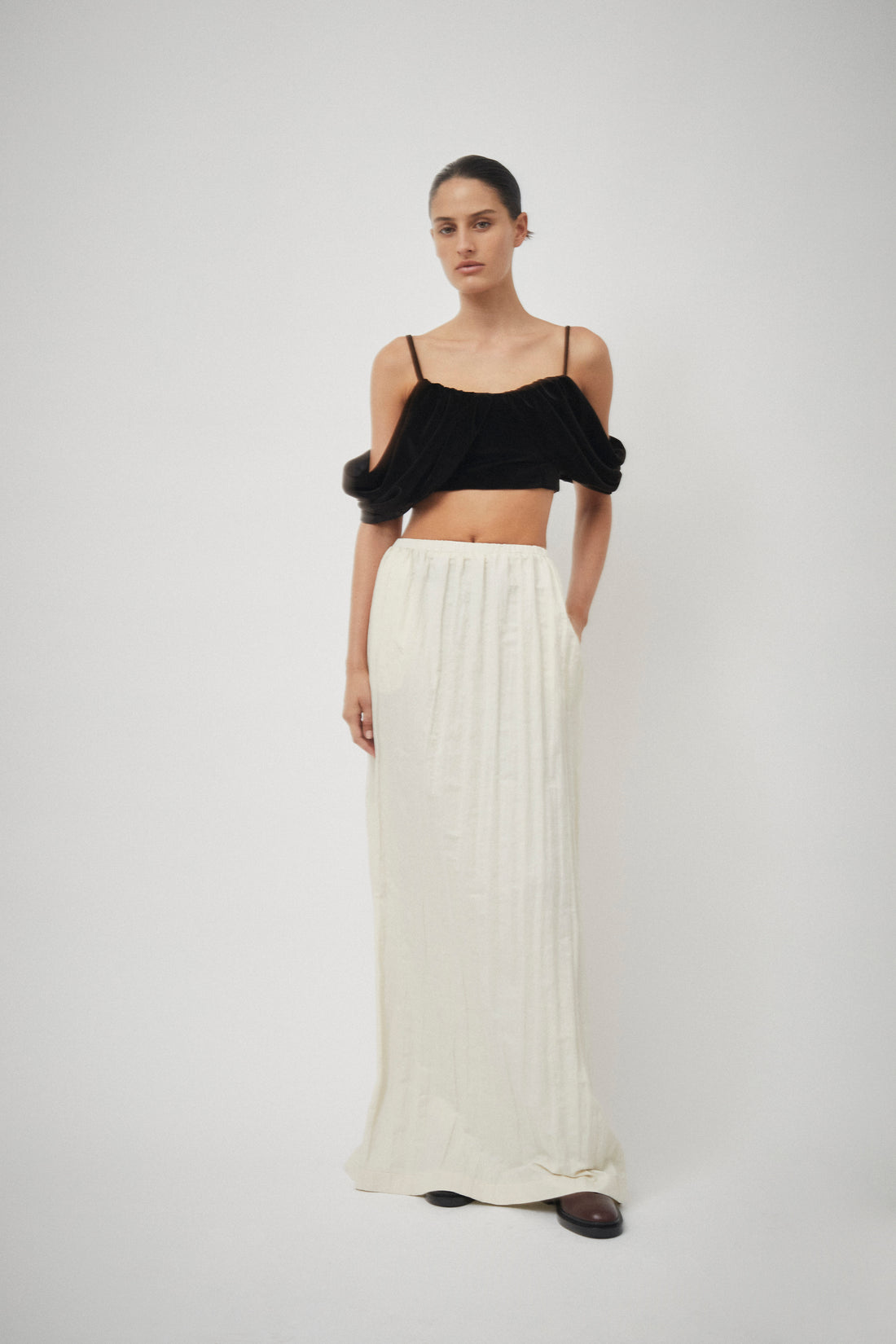 Velvet Drape Detail Crop