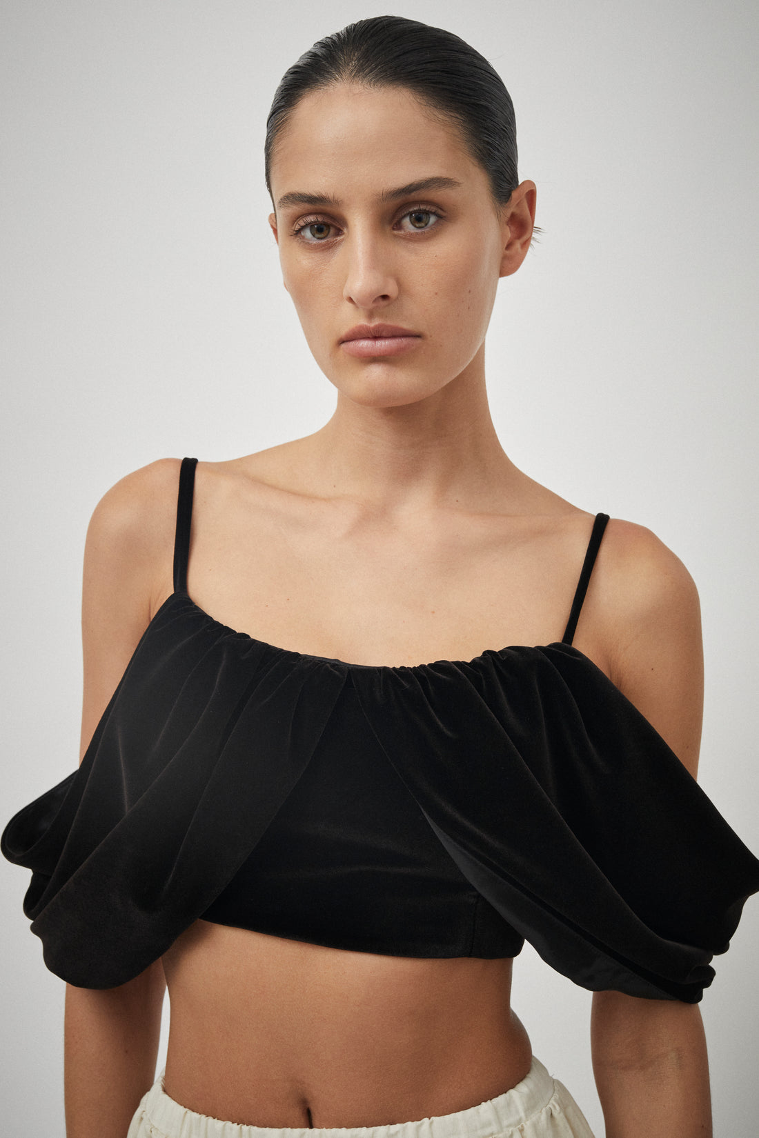 Velvet Drape Detail Crop