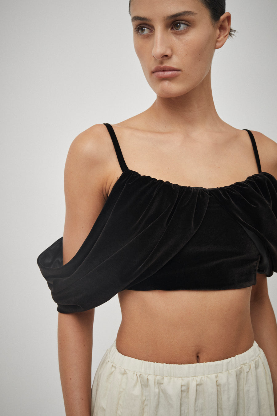 Velvet Drape Detail Crop