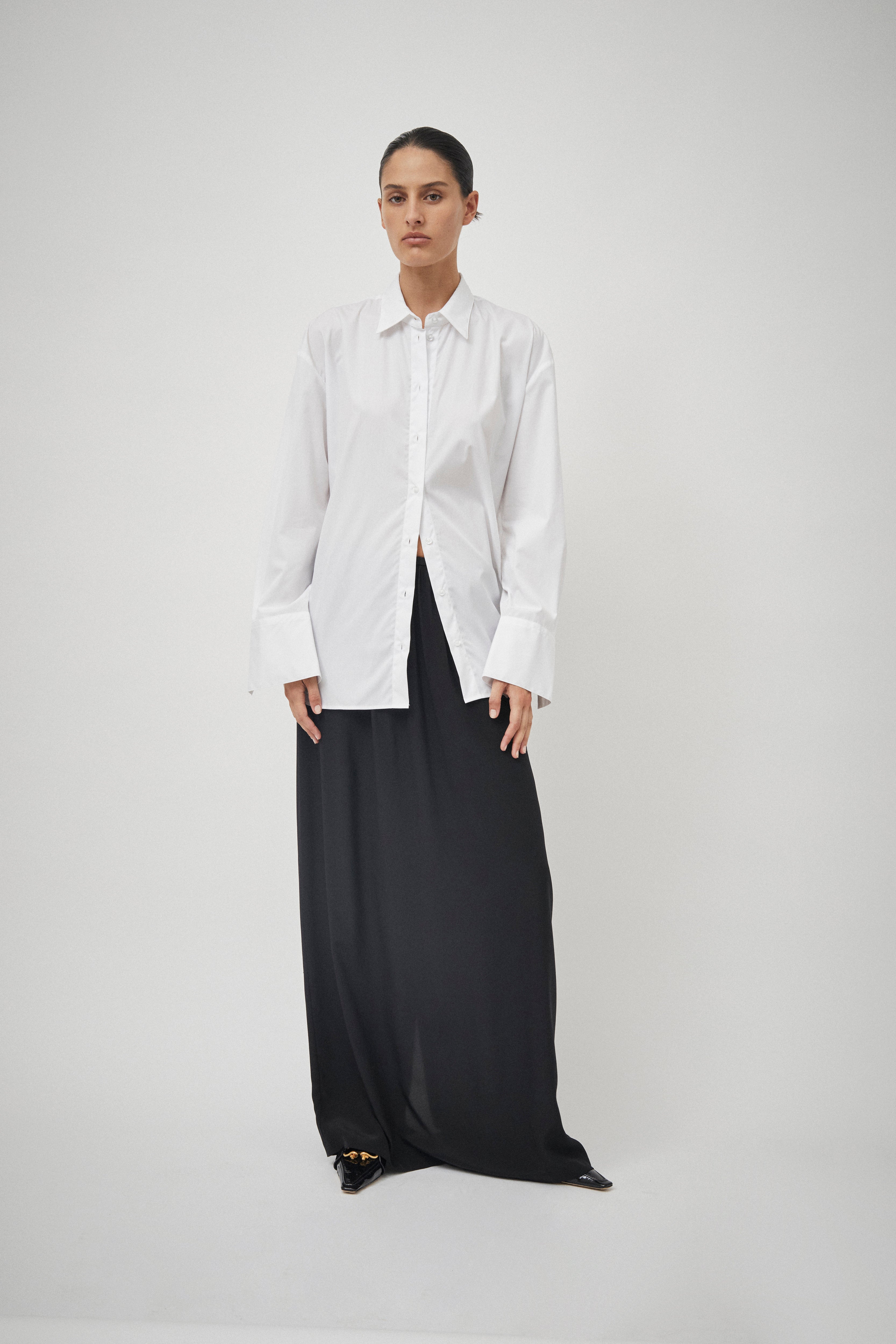 Silk Elastic Waist Skirt