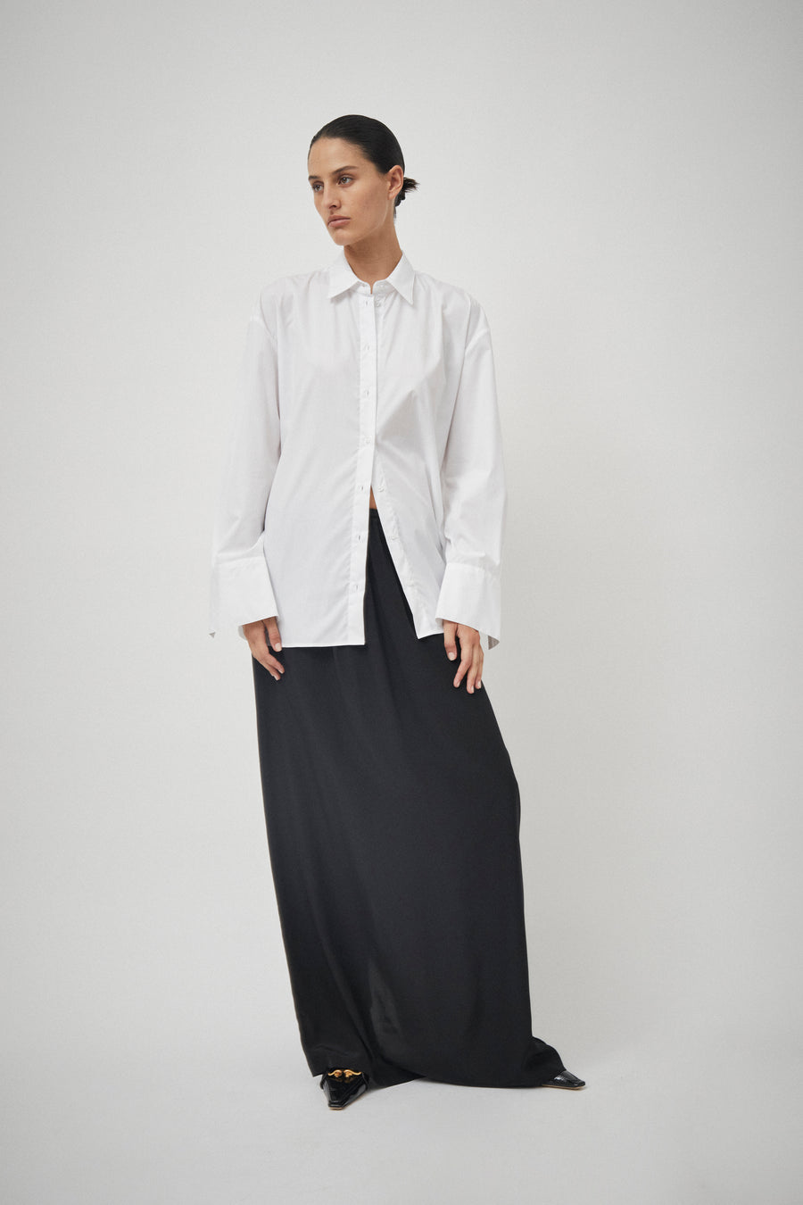 Silk Elastic Waist Skirt