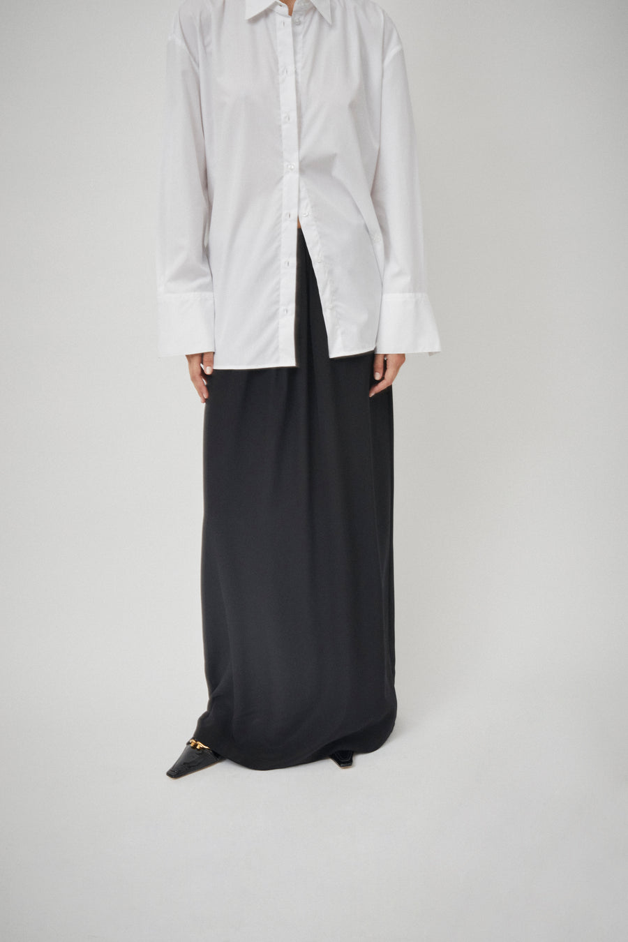 Silk Elastic Waist Skirt