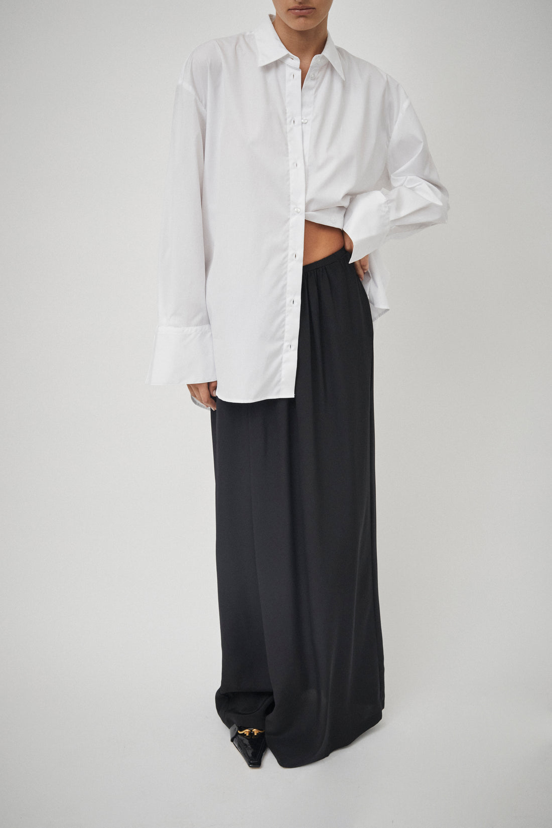 Silk Elastic Waist Skirt