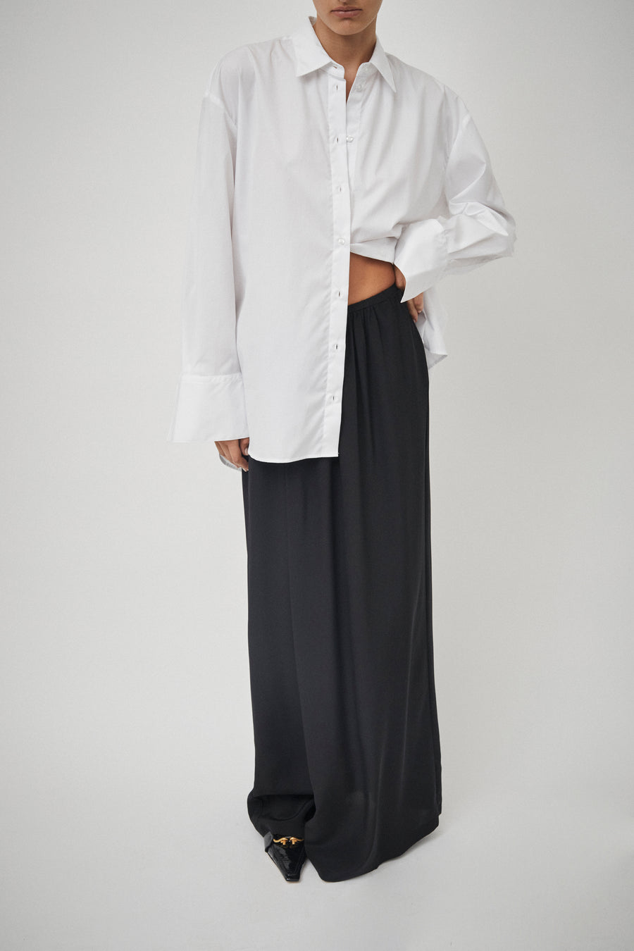Silk Elastic Waist Skirt