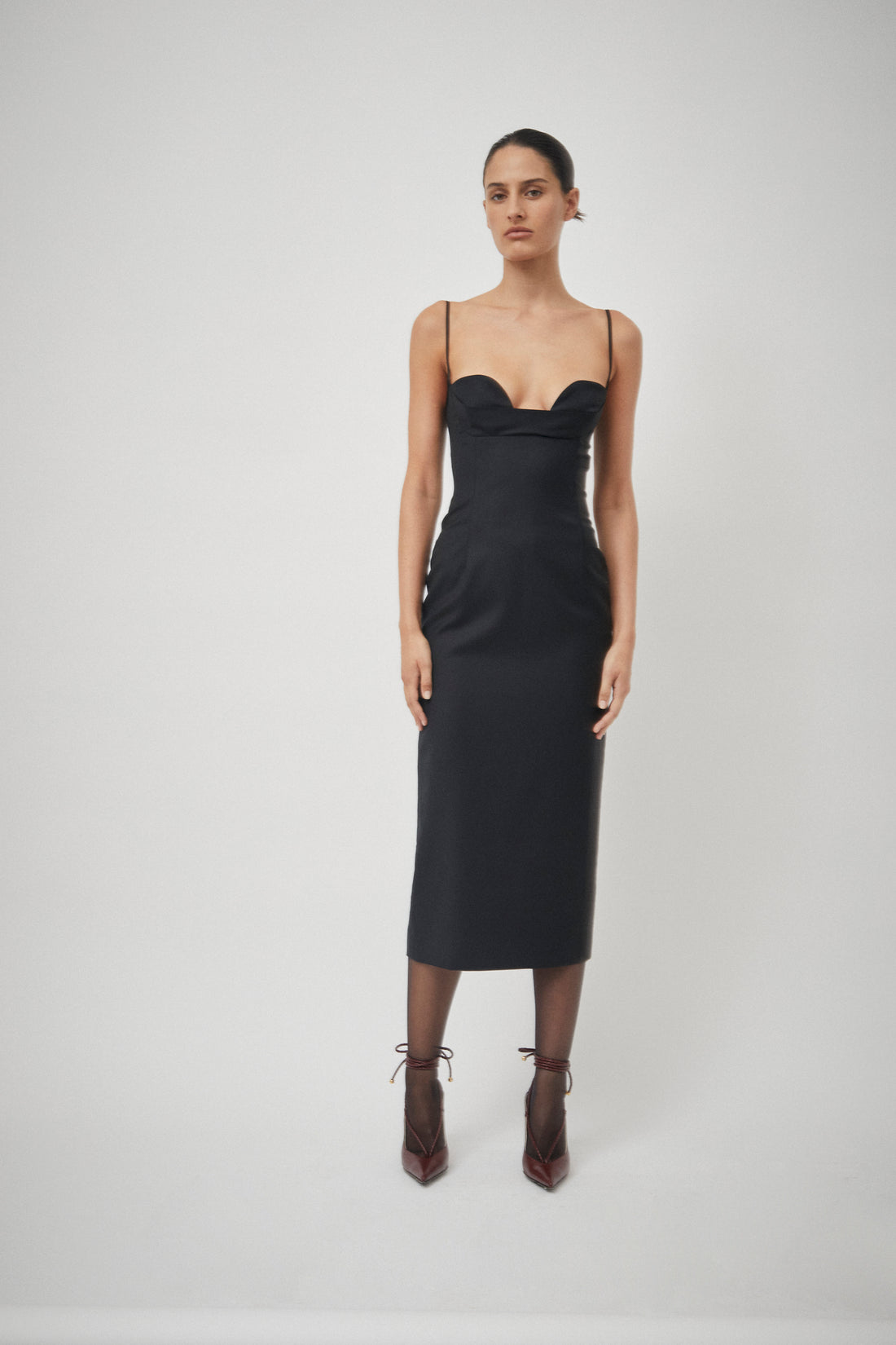 Cowl Neck Pencil Dress