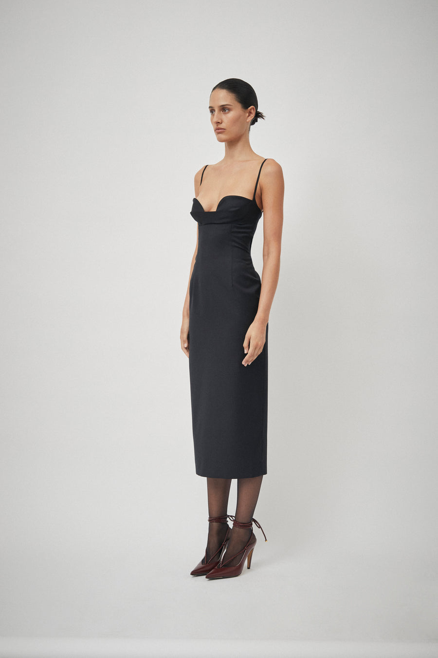 Cowl Neck Pencil Dress