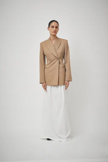 Drill Elastic Waist Skirt