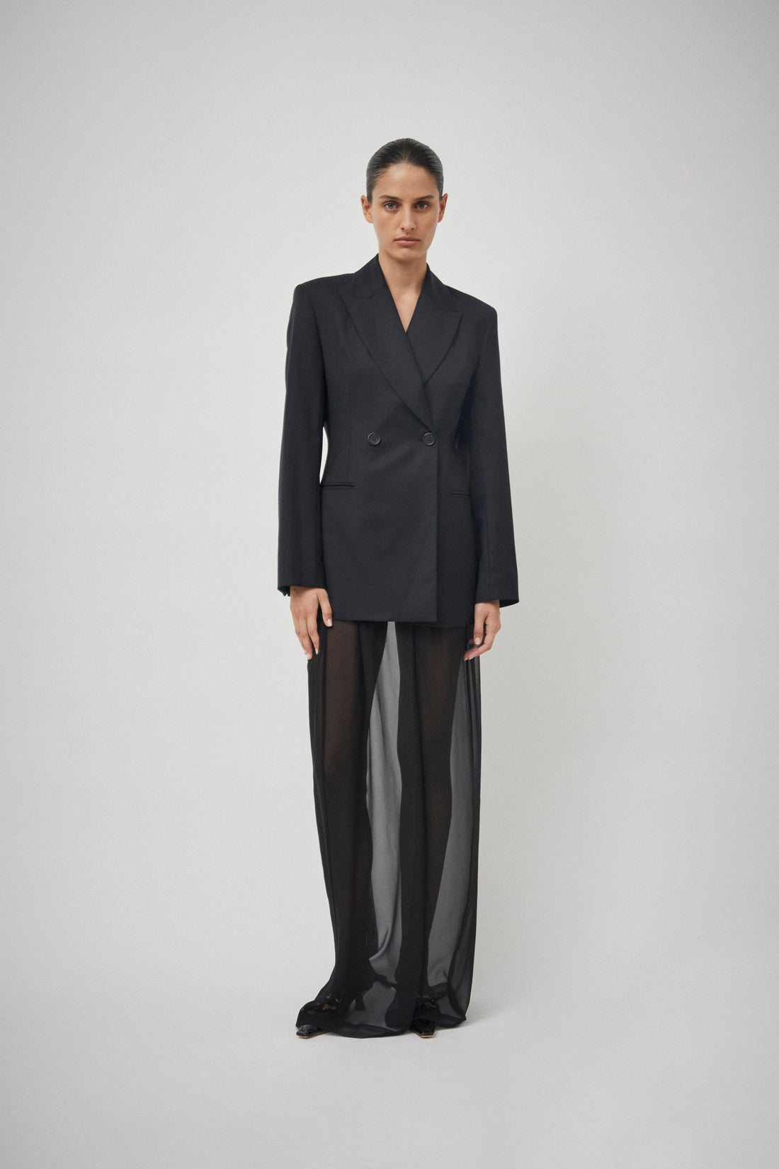 Wool Double Breasted Blazer