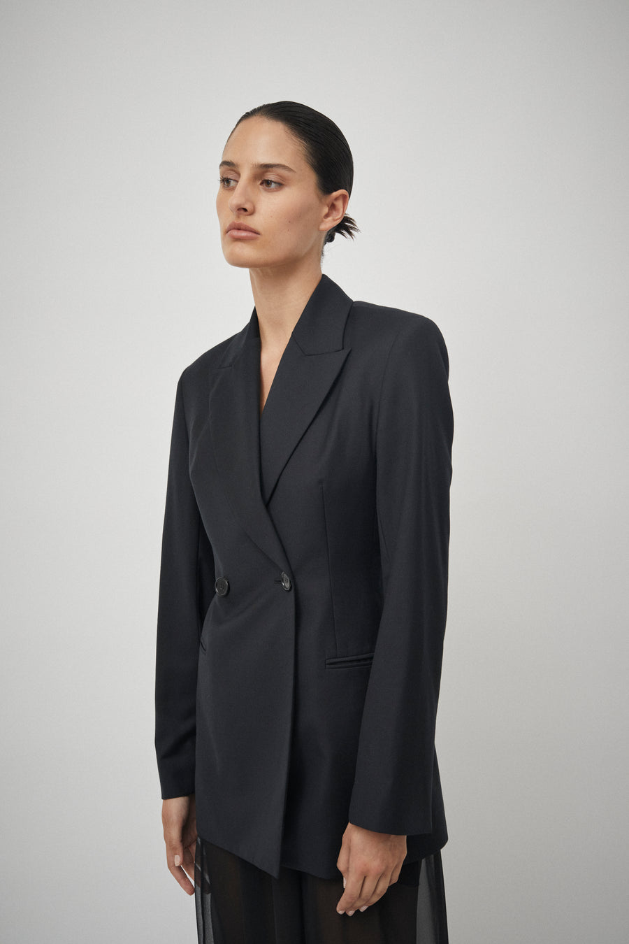Wool Double Breasted Blazer