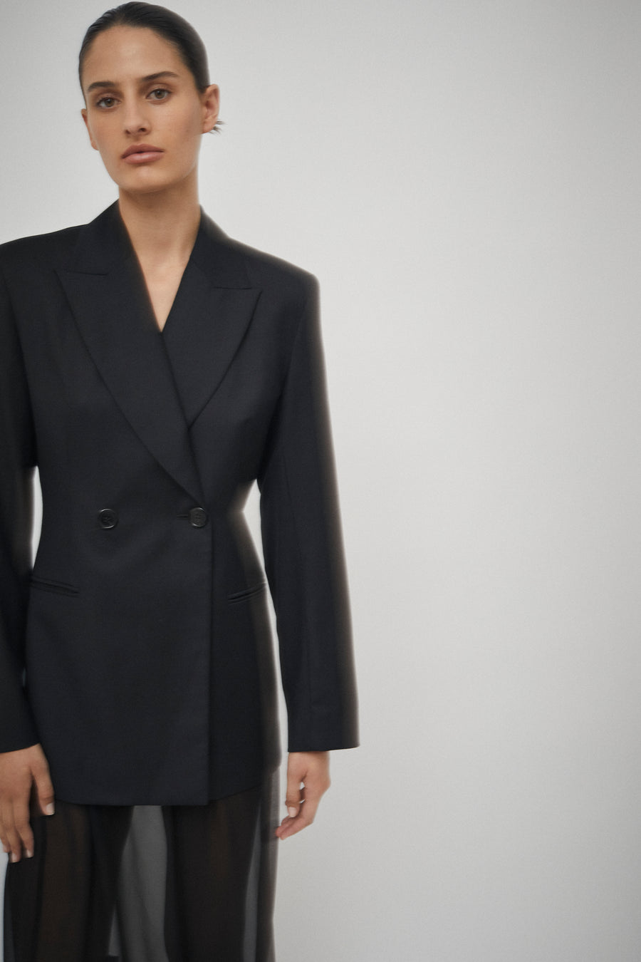 Wool Double Breasted Blazer