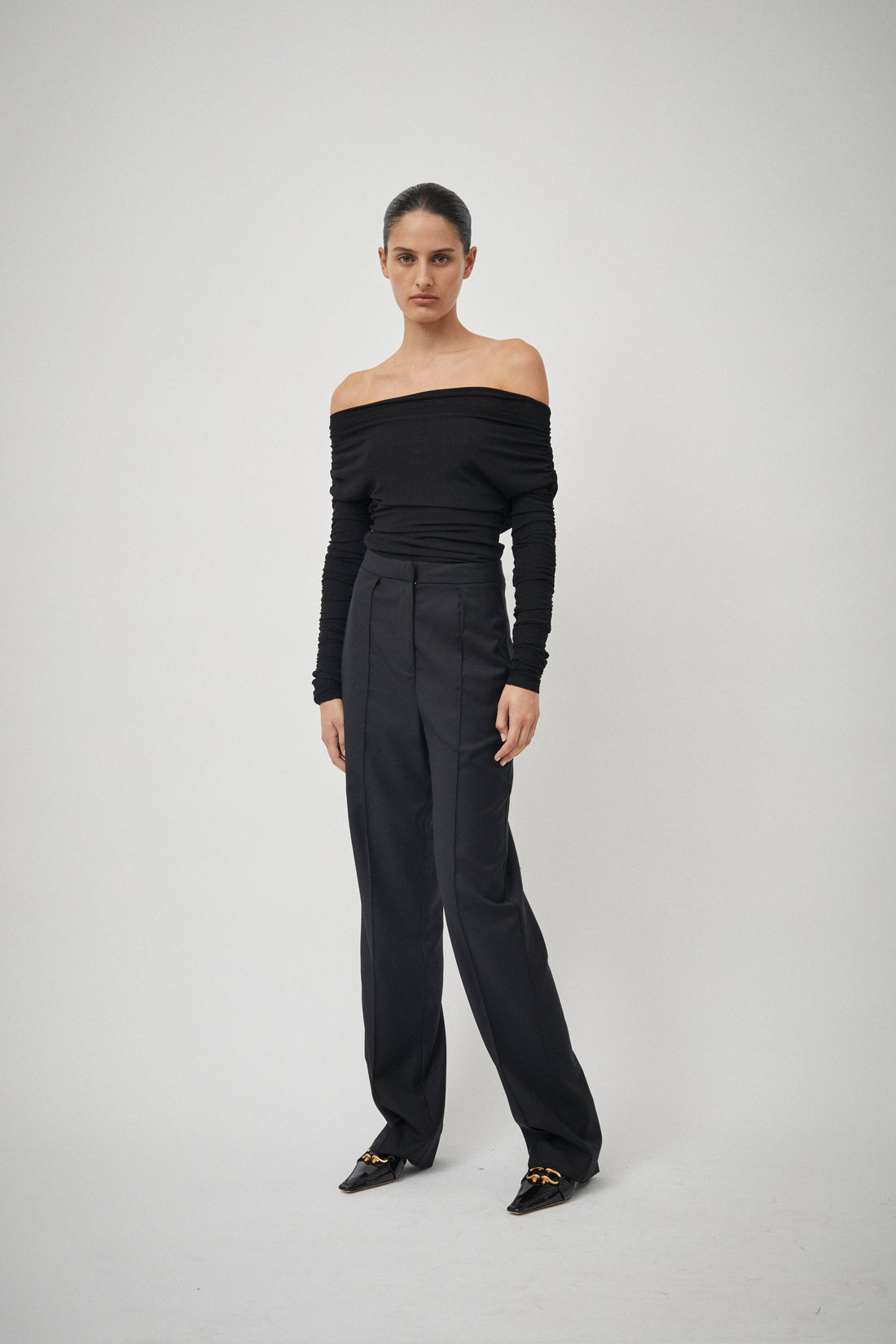 Sheer Long Sleeve Glove Top