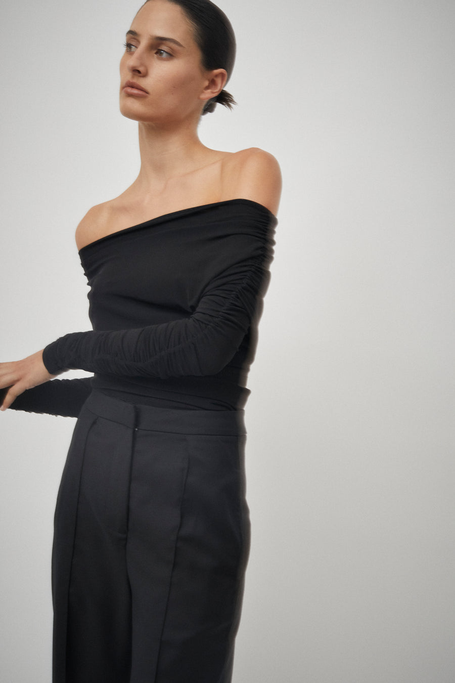 Sheer Long Sleeve Glove Top