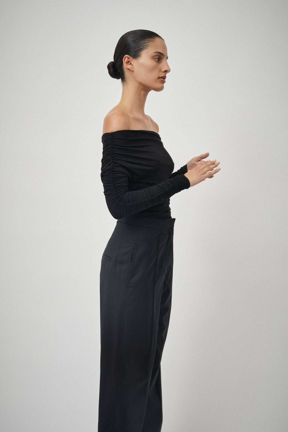 Sheer Long Sleeve Glove Top