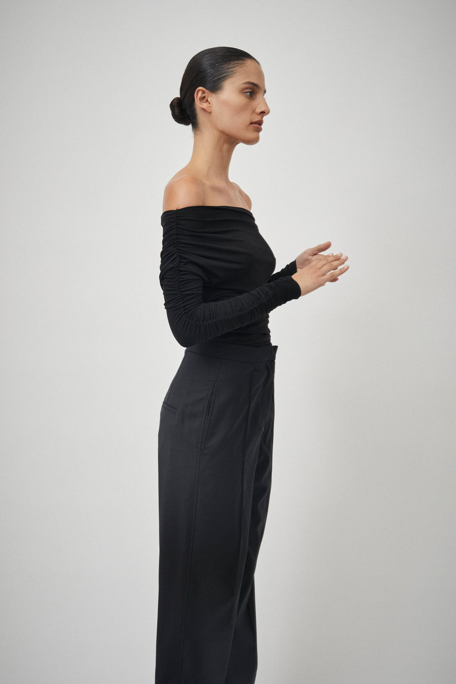 Sheer Long Sleeve Glove Top