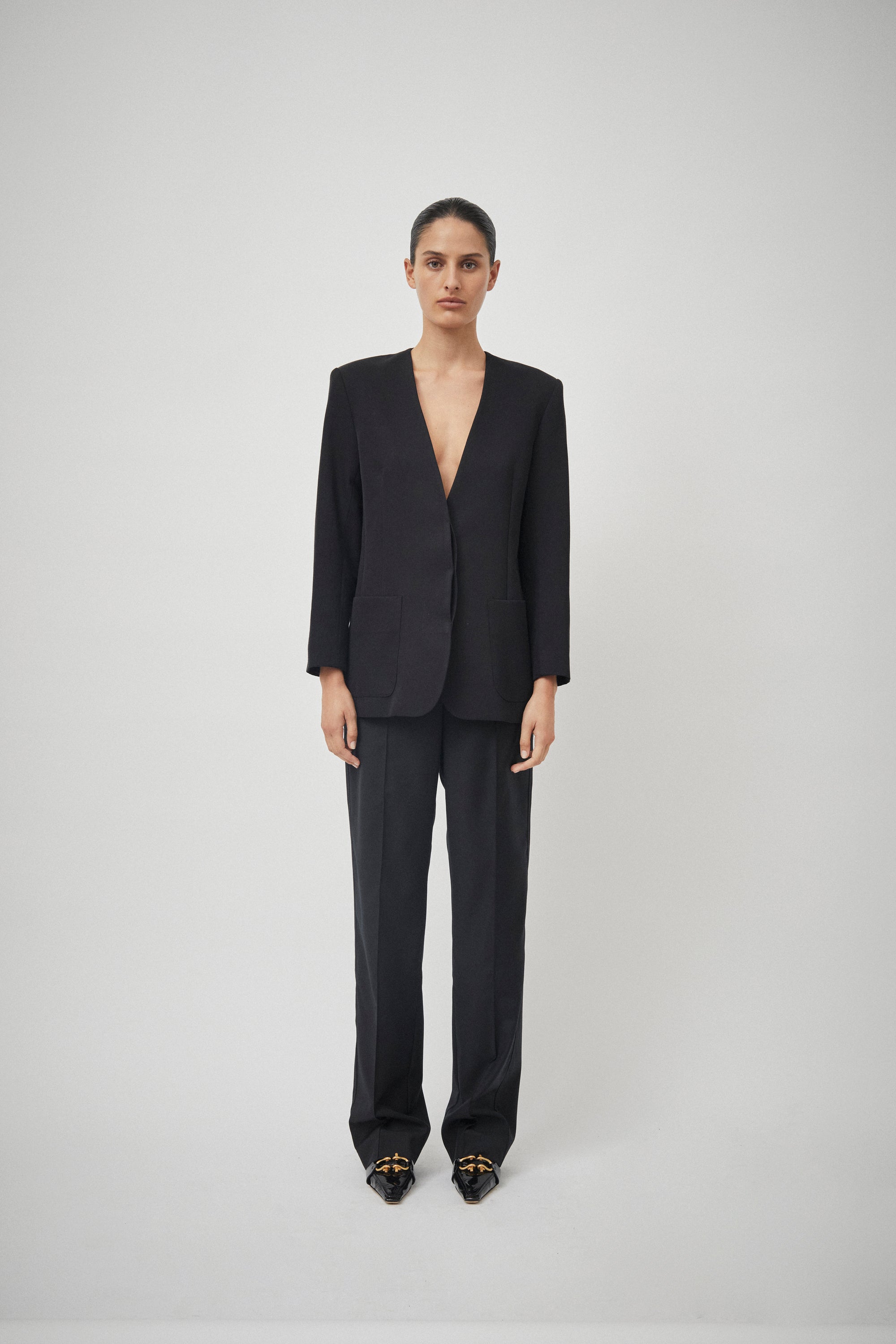 Summer Collarless Blazer