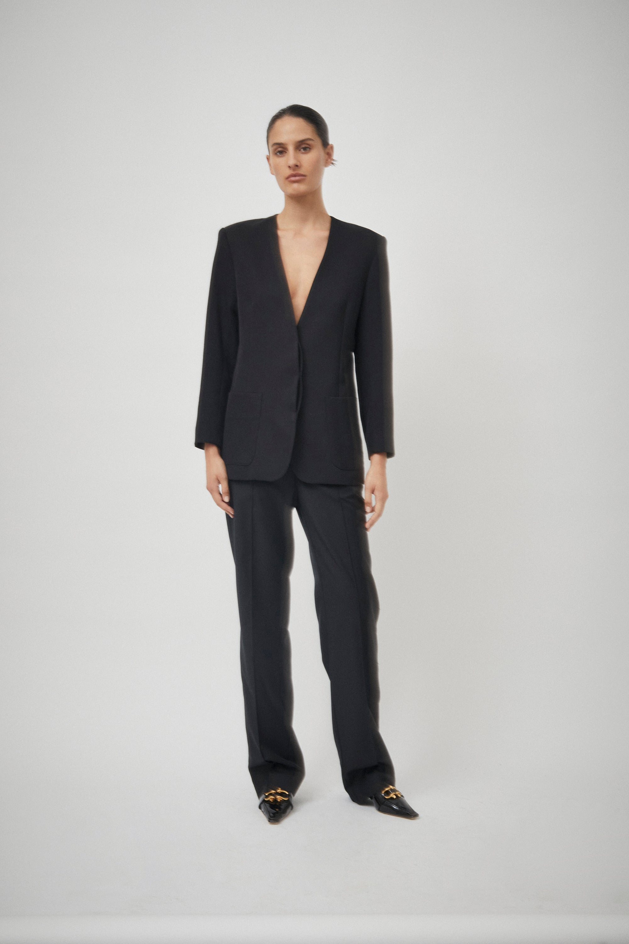 Summer Collarless Blazer