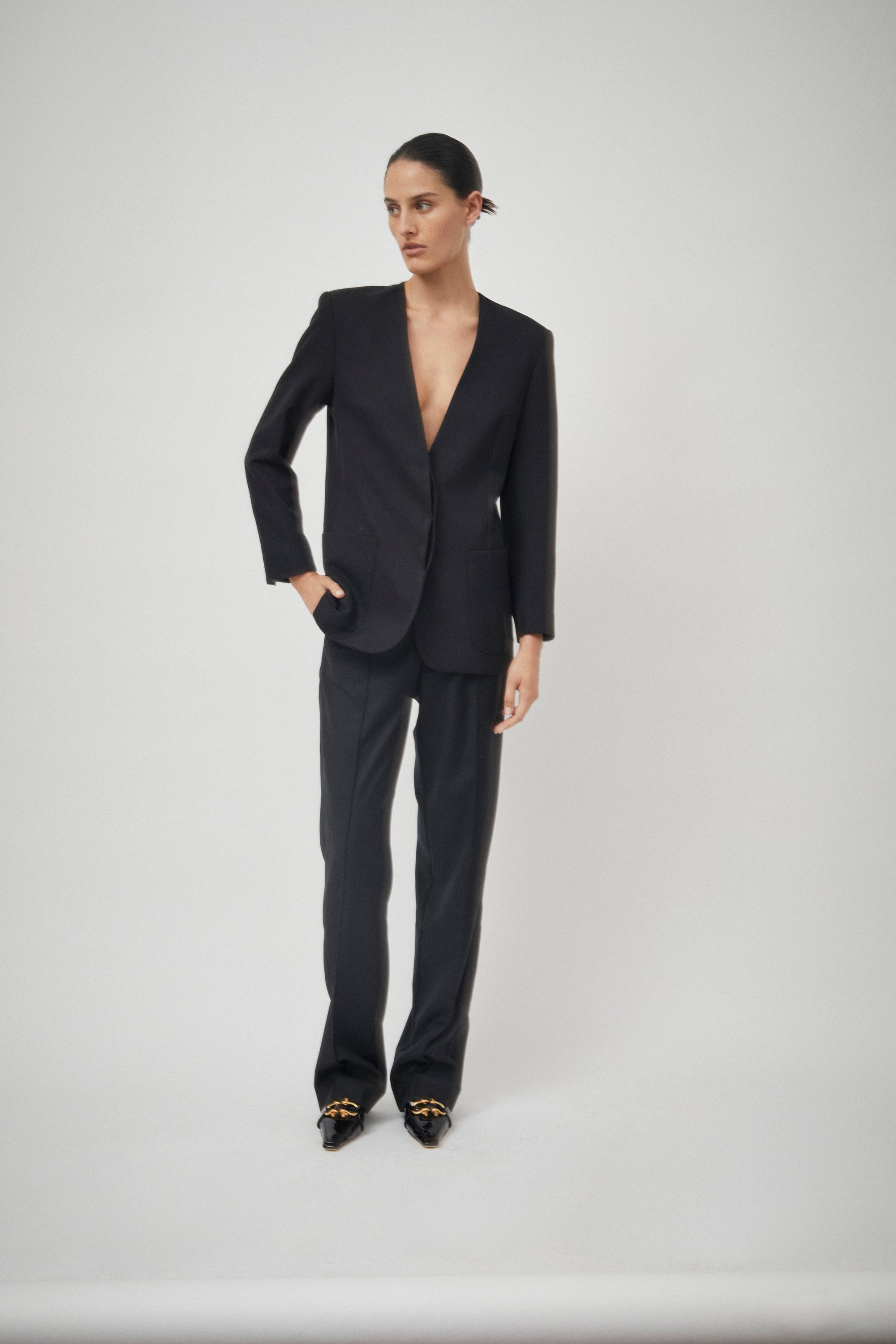 Summer Collarless Blazer