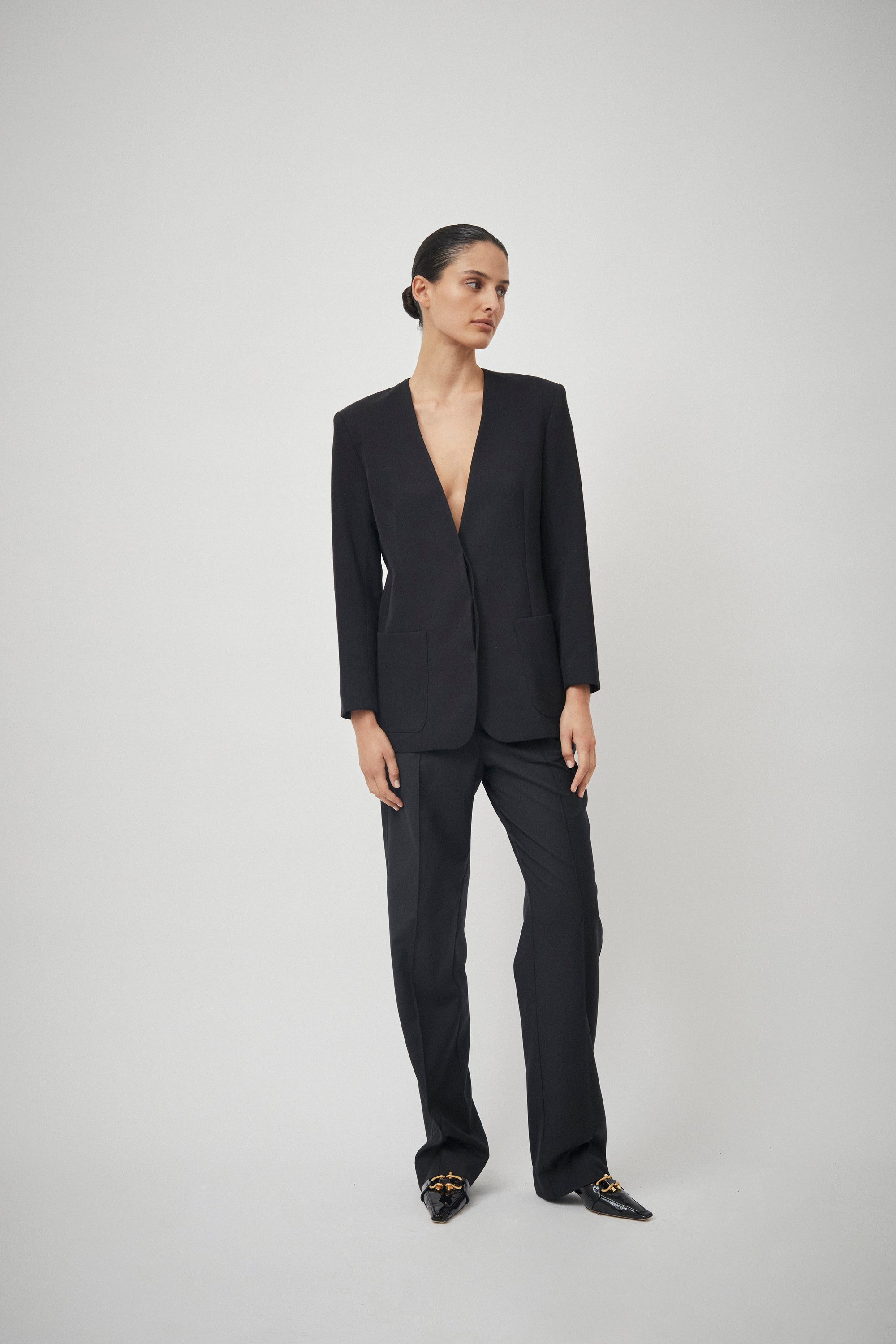 Summer Collarless Blazer