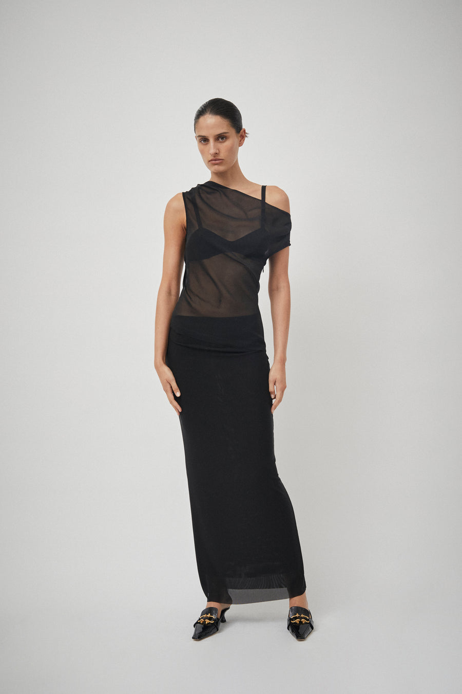 Silk Georgette Off the Shoulder Top