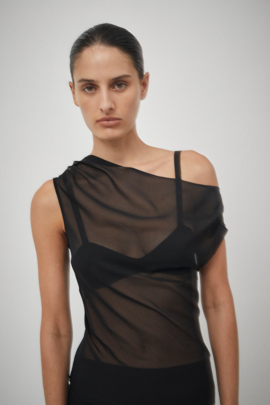 Silk Georgette Off the Shoulder Top