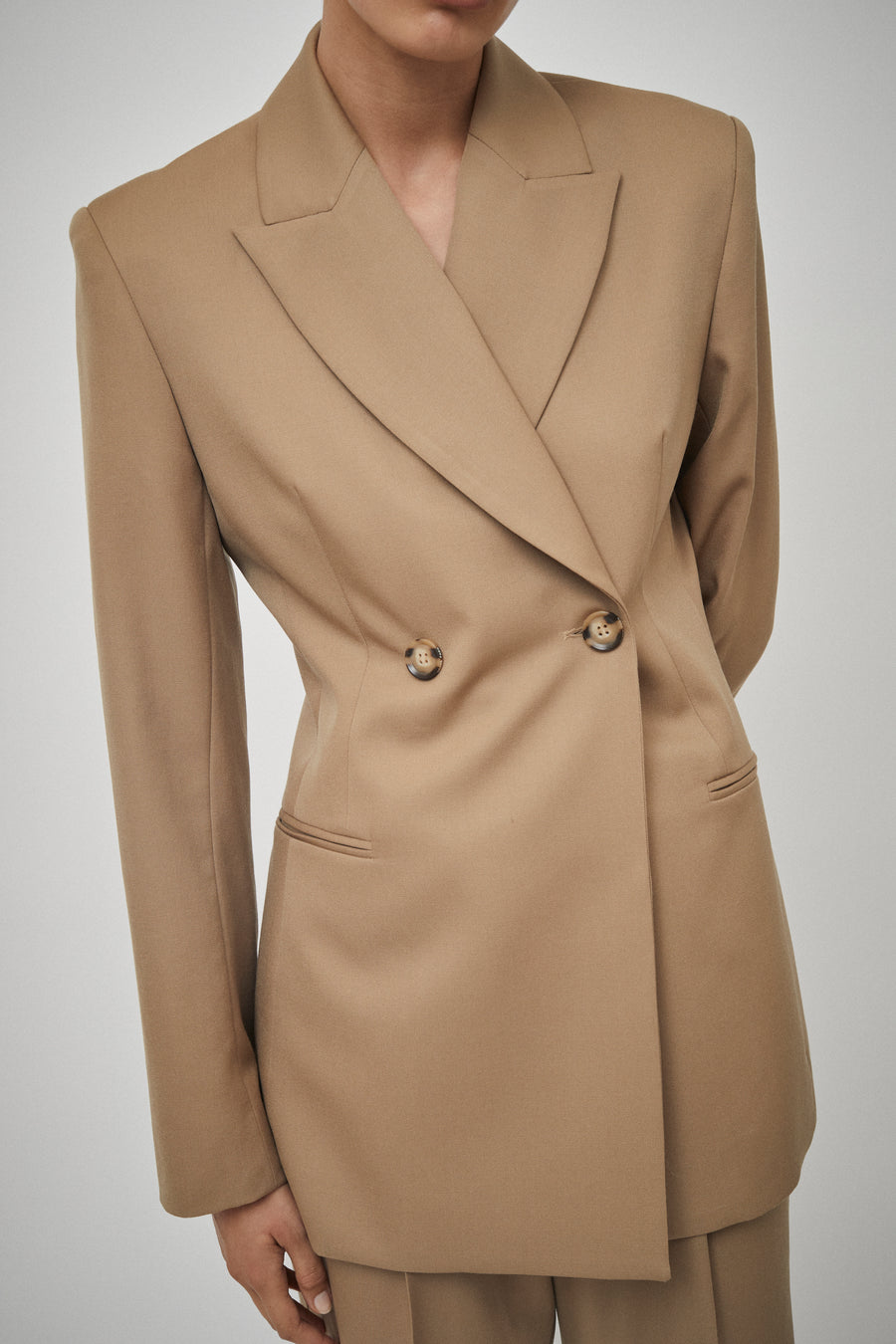 Wool Double Breasted Blazer